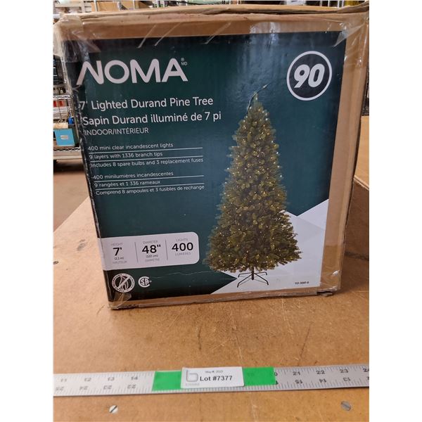 *7 Ft. Tall Lighted Durand Pine Tree, As Is, Cannot Ship