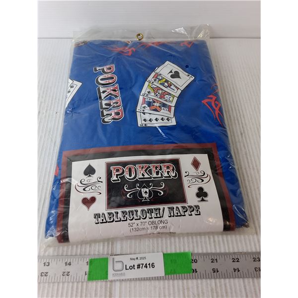 Poker Tablecloth 52" x 70", Sealed