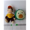 Image 1 : (2) Stuffies- Squishmallow & Curious George Up to 14" Long