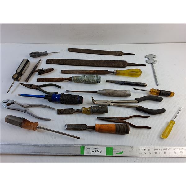 Screwdrivers, Pliers, Chisels and Metal Files