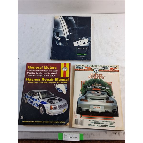Haynes GM Repair Manual, Porsche Registry and Festool Magazine