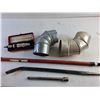 Image 4 : Crowbar, Metal Pipe Elbows, Gray Screwdriver and Misc