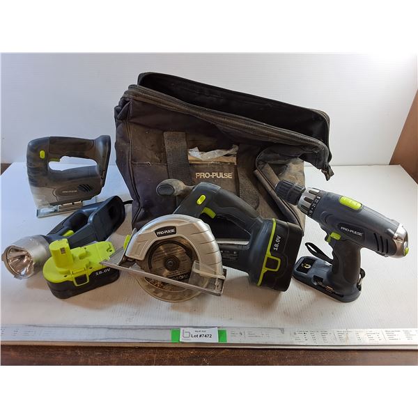 Pro Pulse 18v Cordless Tools - Tested and Tool Bag