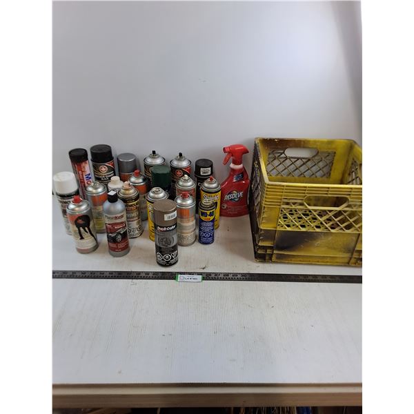 Assorted Partials Chemicals Lot (Mostly Automotive) in Crate - Cannot Ship