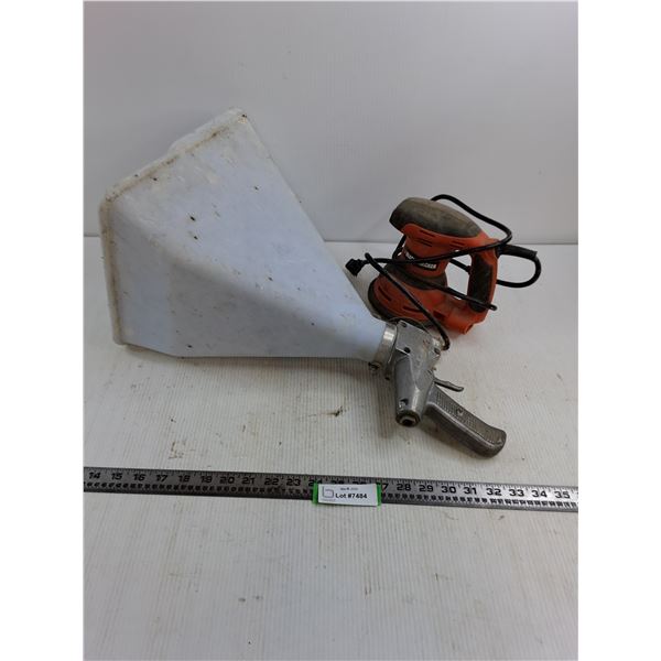 Kraft Tool Drywall Texture Gun with Apparatus, Black & Decker Sander - Tested
