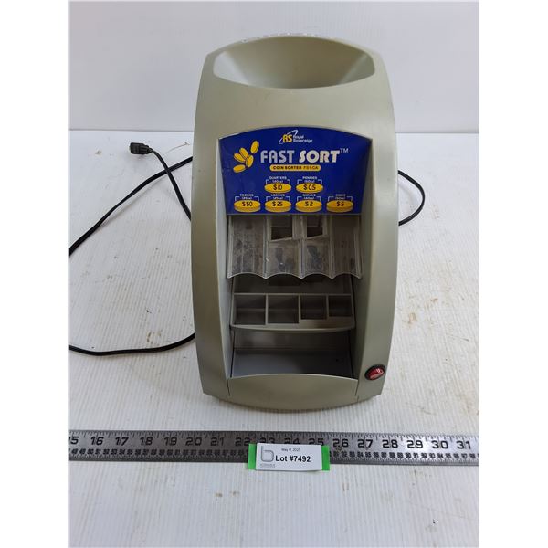 Royal Sovereign Fast Sort  Coin Sorter - Powers On