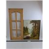 Image 1 : Wooden "Window Style" Picture Frame - 30" x 13", Canvas Wall Art - 20" x 16" - Pick Up Preferred
