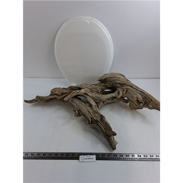 Toilet Seat 16" x 13.5" - Appears New, Driftwood Decor - 29" x 15" x 7"