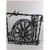 Image 3 : (2) Metal Wall Art (Wagon Wheel & Horseback Rider) - Largest 27" Dia - Pick Up Preferred