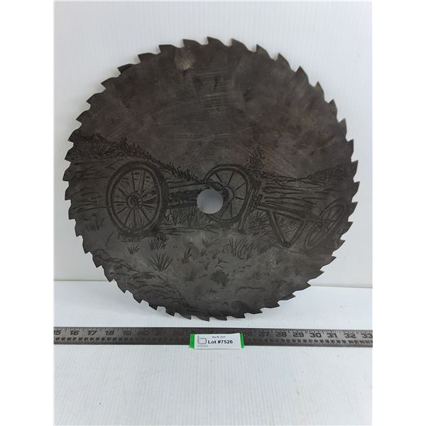 Saw Blade Wall Art - 15" Dia - Prefer Pickup