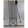 Image 1 : Metal Wire Media Rack 30" Tall, Adjustable Length Aluminum Walking Cane - Cannot Ship