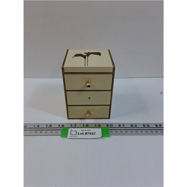 Jewelry Box w/Contents - 5" x 4" x 4"