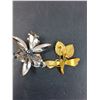Image 2 : (2) Brooches & One Clip On Earring (Vintage)