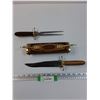 Image 1 : Meat Carving Knife Set w/Wood Holder & Handles