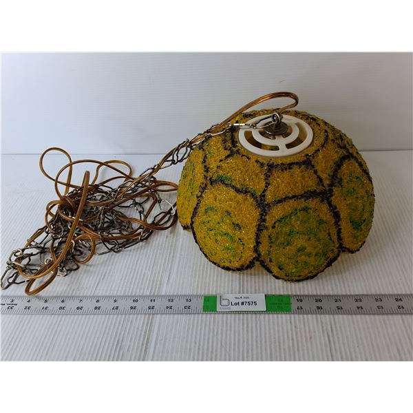 Vintage Hanging Lamp, Powers On