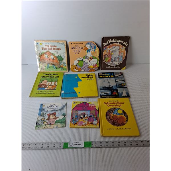 (9) Vintage Kids' Books- Mother Goose, Littler Critter, Sylvester Bear, Misc.
