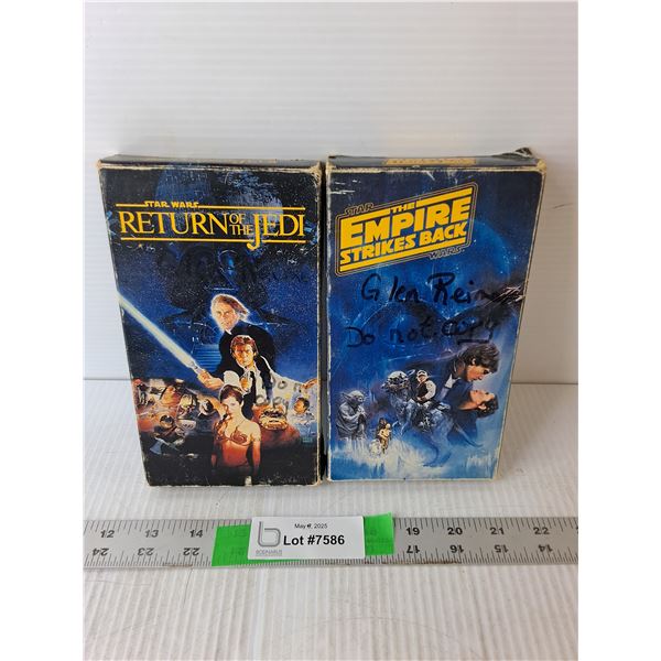 (2) Star Wars VHS- Return of the Jedi, Empire Strikes Back