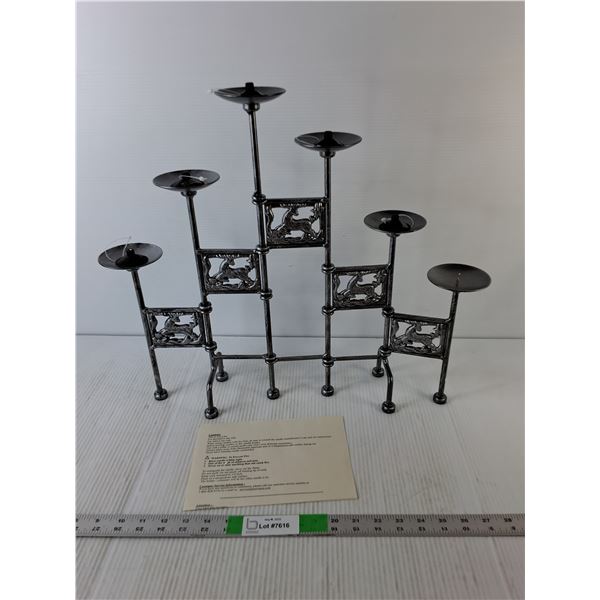 Metal Folding Screen Candelabra Up to 18" Tall & 20.75" Long