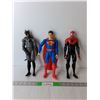 Image 1 : (3) Action Figures Up to 11.75" Tall- Batman, Superman, Spider-Man
