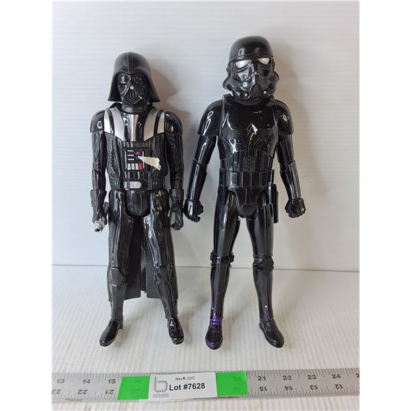 (2) Darth Vader Action Figures Up to 12'" Tall