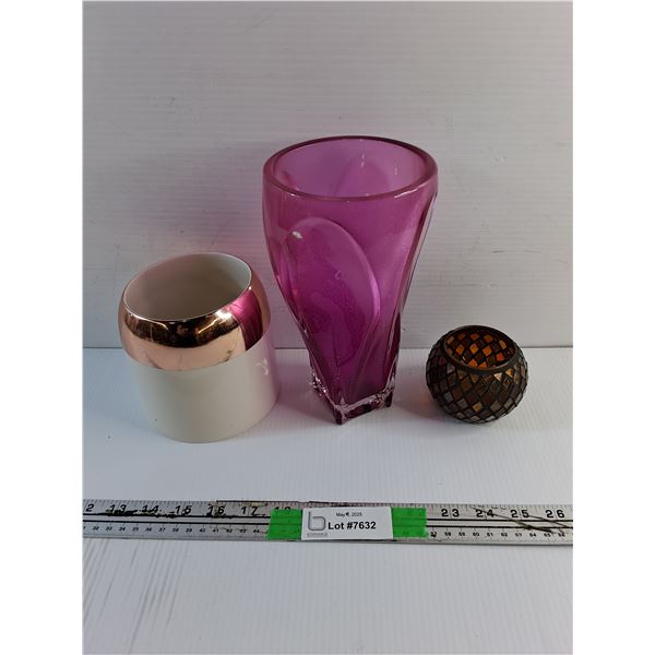 Flower Vase, Ceramic Planter and Candle Cup