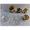 Image 2 : Ceramic Pitcher, Creamer, Candy Dish, Sugar Bowl and Divided Glass Dish