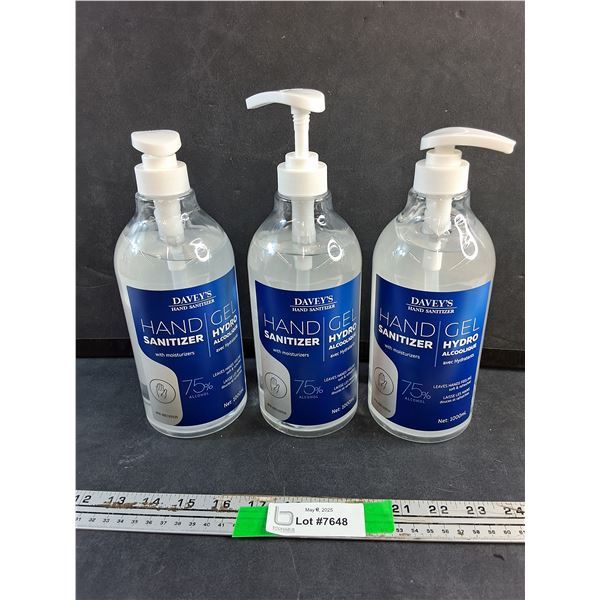 (3) Bottles of Hand Gel Sanitizer- Cannot Ship