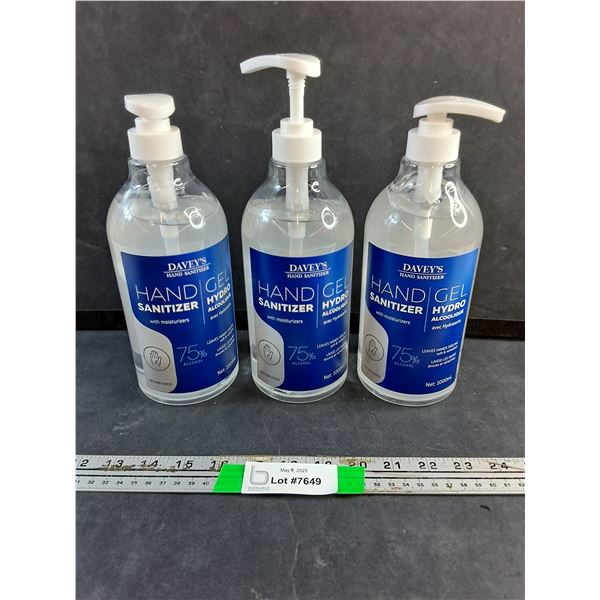 (3) Bottles of Hand Gel Sanitizer- Cannot Ship