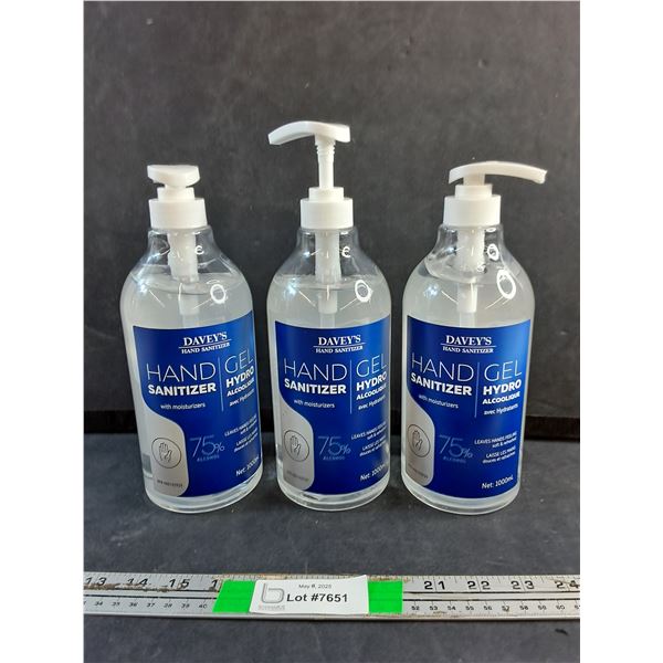 (3) Bottles of Hand Gel Sanitizer- Cannot Ship