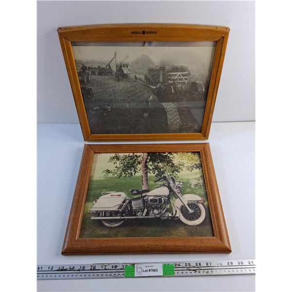 (2) Framed Wall Art Prints 17 x 14"