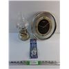 Image 1 : Wall Clock - Tested, Kerosene Lamp and LED Booklight
