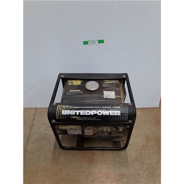 *UnitedPower 1300w Gasoline Generator, As Is, Cannot Ship