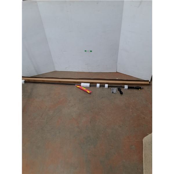 **NIB 8ft Mining Whip Light with 8" Top Amber Light - Cannot Ship