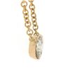 Image 3 : NEW 14k Rose Gold 0.15 ctw Round Light Champagne Diamond Solitaire Pendant & Cha