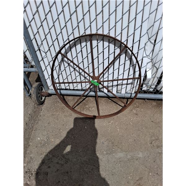 ** Vintage Metal Wagon Wheel - Pickup Only