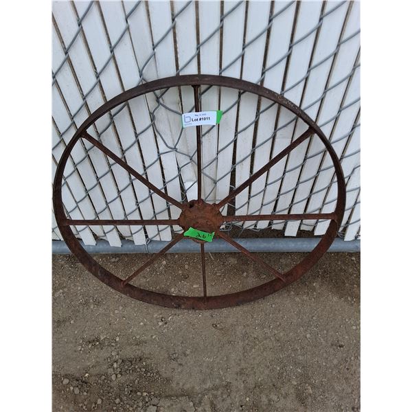 ** Vintage Metal Wagon Wheel - Pickup Only