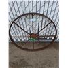 Image 1 : ** Vintage Metal Wagon Wheel - Pickup Only