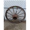 Image 1 : ** Vintage Metal/Wood Wagon Wheel - As is - Pickup Only