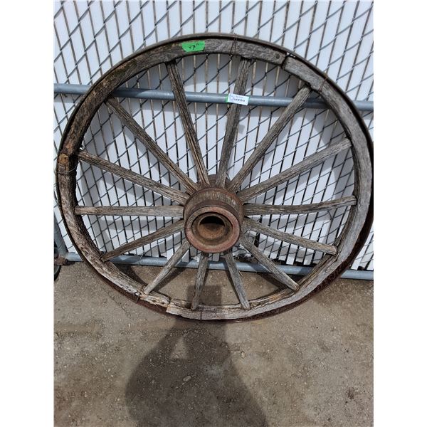 ** Vintage Metal/Wood Wagon Wheel - As is - Pickup Only