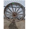 Image 1 : ** Vintage Metal/Wood Wagon Wheel - As is - Pickup Only