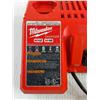 Image 3 : Milwaukee Battery Charger - Powers On, and 2 Rechargeable Batteries