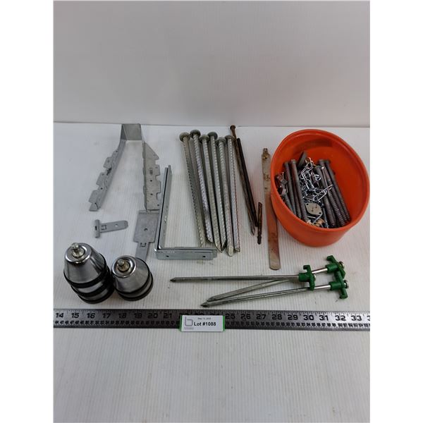 Spikes, Feet, Tent Pins, Brackets, Misc.