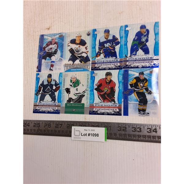 (8) Upper Deck "Tim Hortons" Phenom Transparent NHL Trading Cards - Authenticity Not Guaranteed