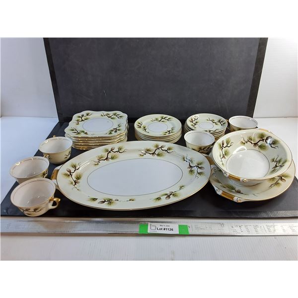 Ceramic Dish Set - Tea Cups, Plates, Coasters, Bowl and Serving Trays