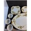 Image 2 : Ceramic Dish Set - Tea Cups, Plates, Coasters, Bowl and Serving Trays