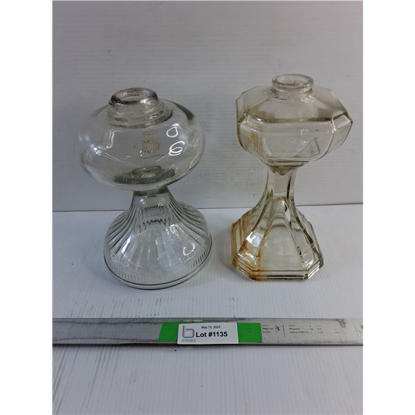 (2) Kerosene Lamp Base
