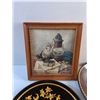 Image 6 : Framed Wall Art, Skewers, Decorative Plates, Hand Fan