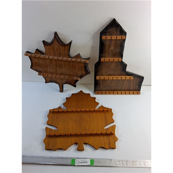 (3) Wooden Spoon Racks