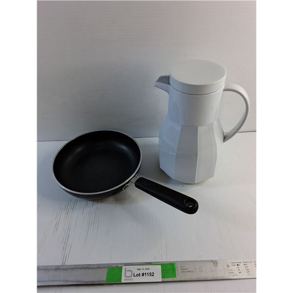 8" Frying Pan and Coffee Pitcher
