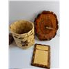 Image 2 : Wicker Basket, Decorative Pitcher, Wall Clock and Wall Decor